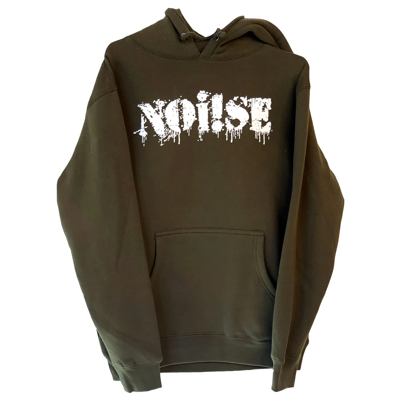 NOi!SE - Logo - White On Green - Hooded Sweatshirt