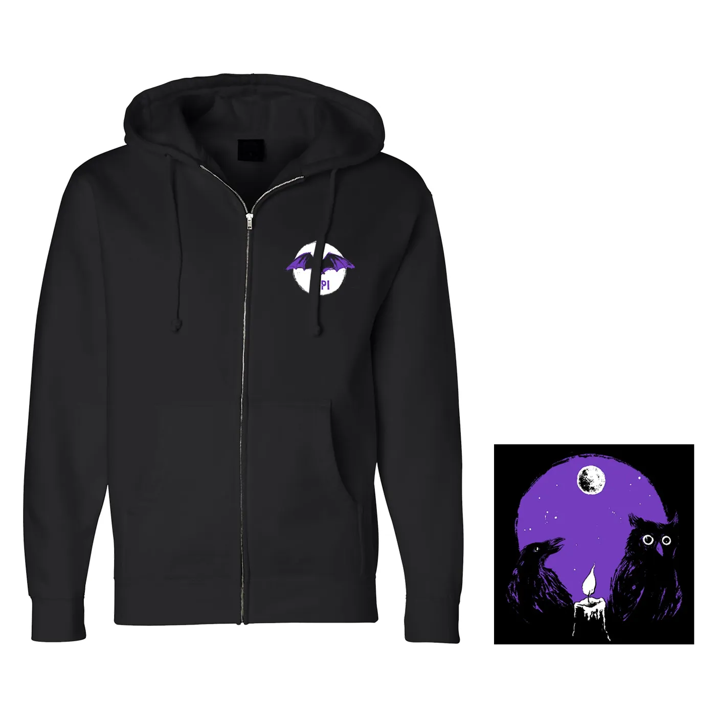 Kepi Ghoulie - Full Moon Forever - Black - Zip Hoodie
