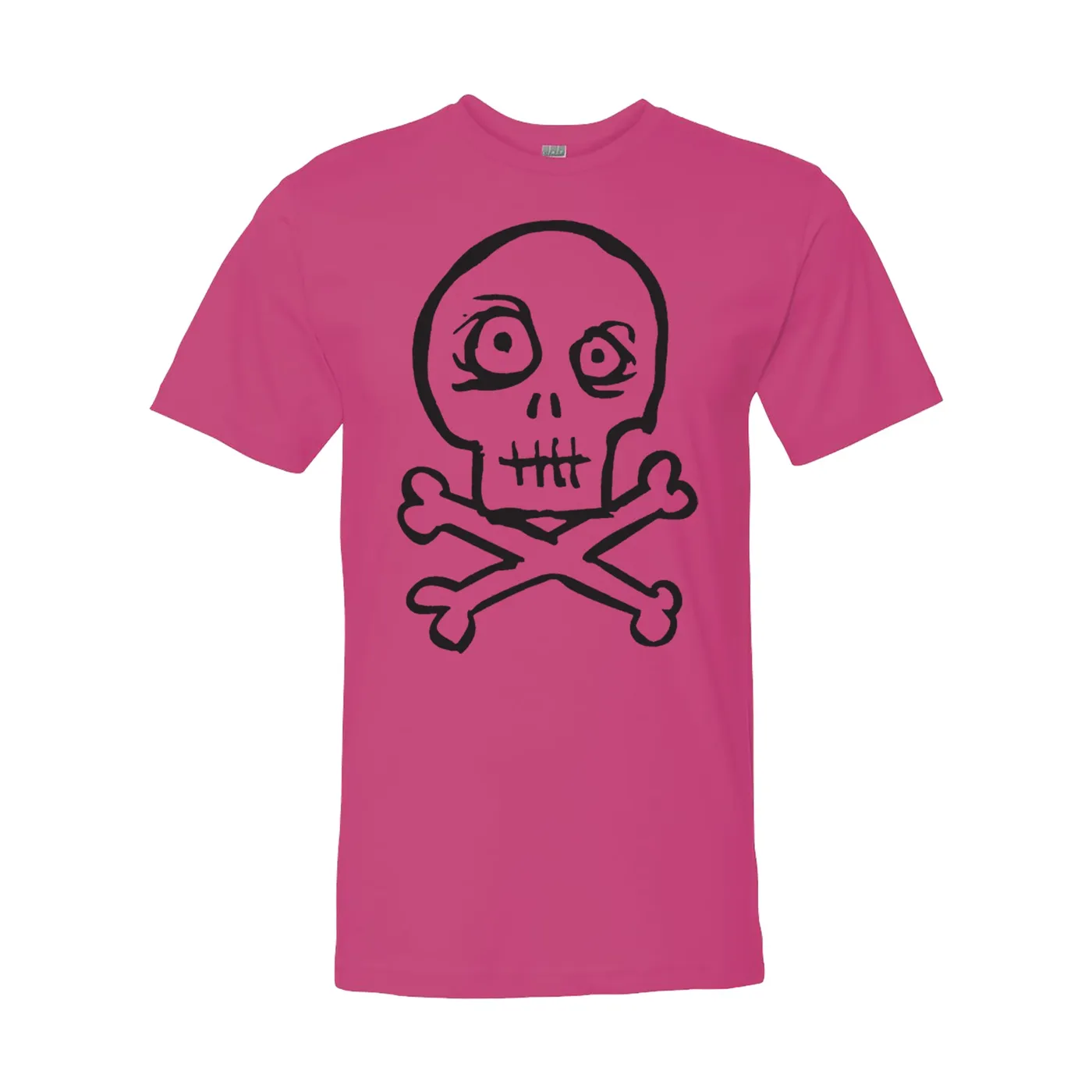 Kepi Ghoulie - Classic Skull - Black on Pink - T-shirt
