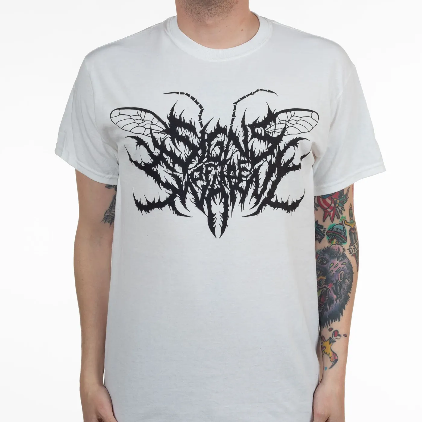 Signs of the Swarm "Logo (Black On White)" T-Shirt