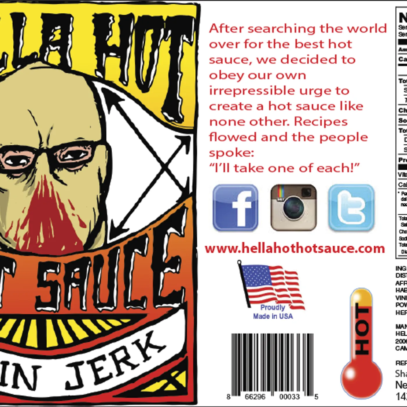 Ghoul "Brain Jerk Hot Sauce (by Hella Hot)" Hot Sauce