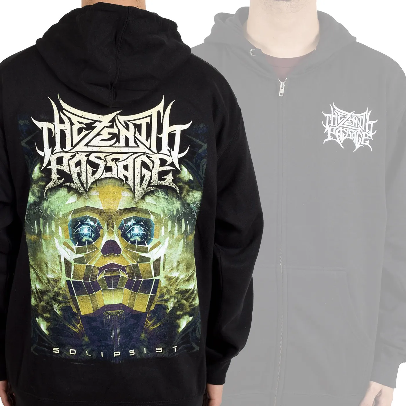The Zenith Passage "Digital Mirror Face" Zip Hoodie