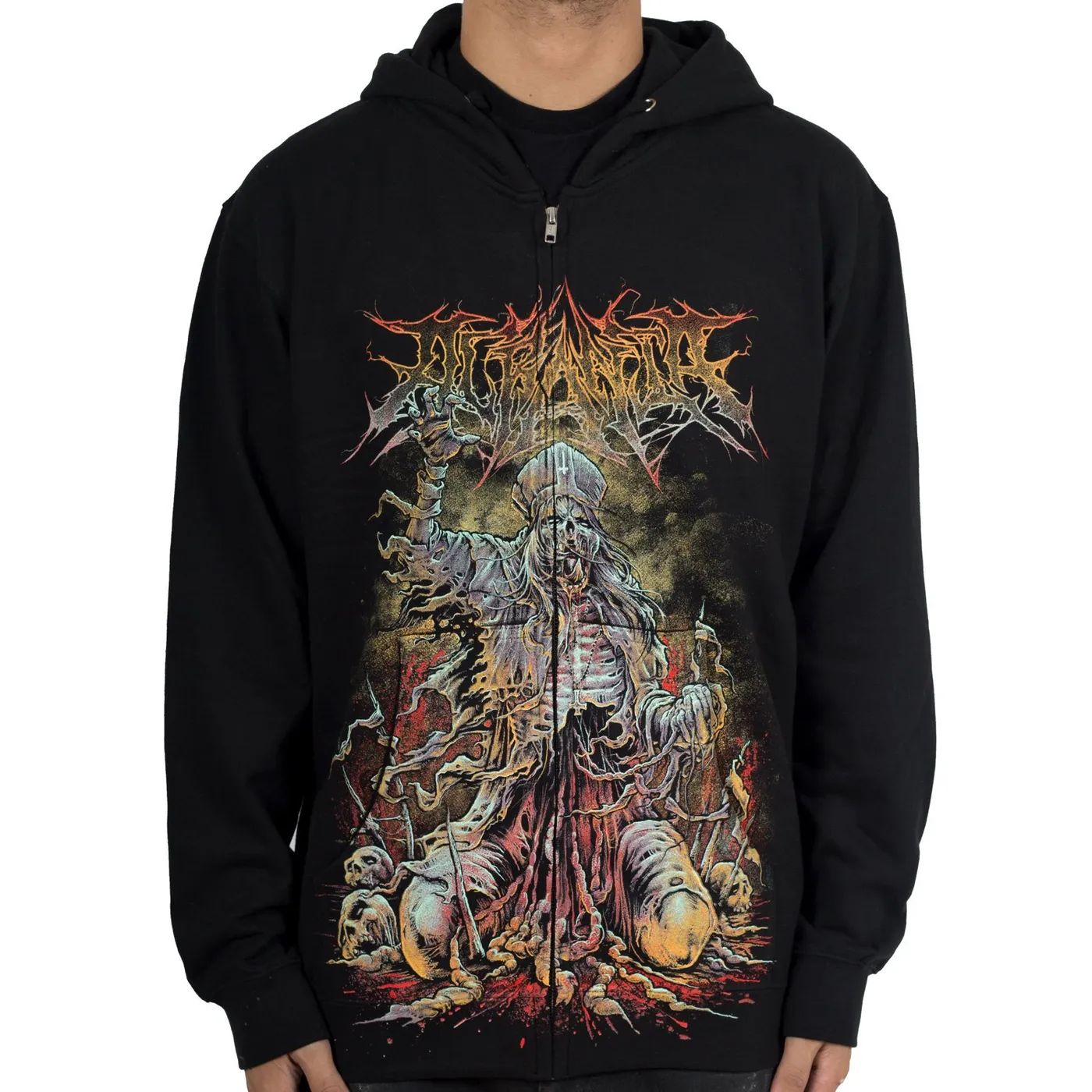 Acrania "Pope1" Zip Hoodie