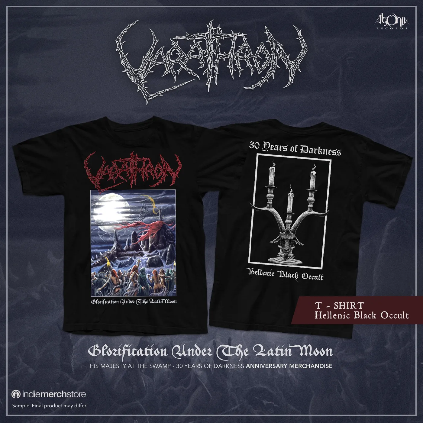 Varathron "Glorification Under The Latin Moon" Limited Edition T-Shirt