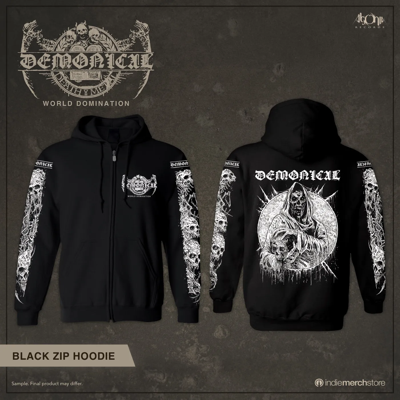 Demonical "World Domination" Limited Edition Zip Hoodie