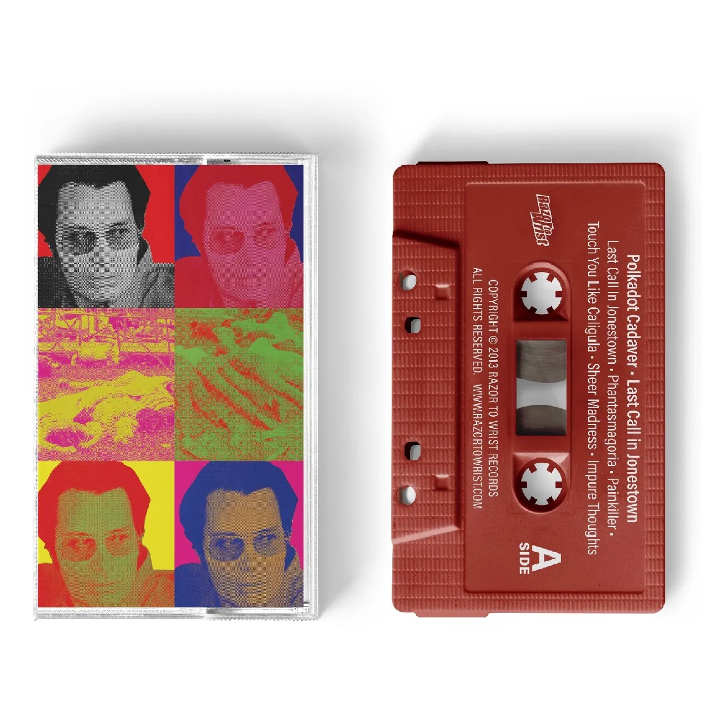 Polkadot Cadaver "Last Call In Jonestown Cassette/Patch/Sticker Bundle" Bundle