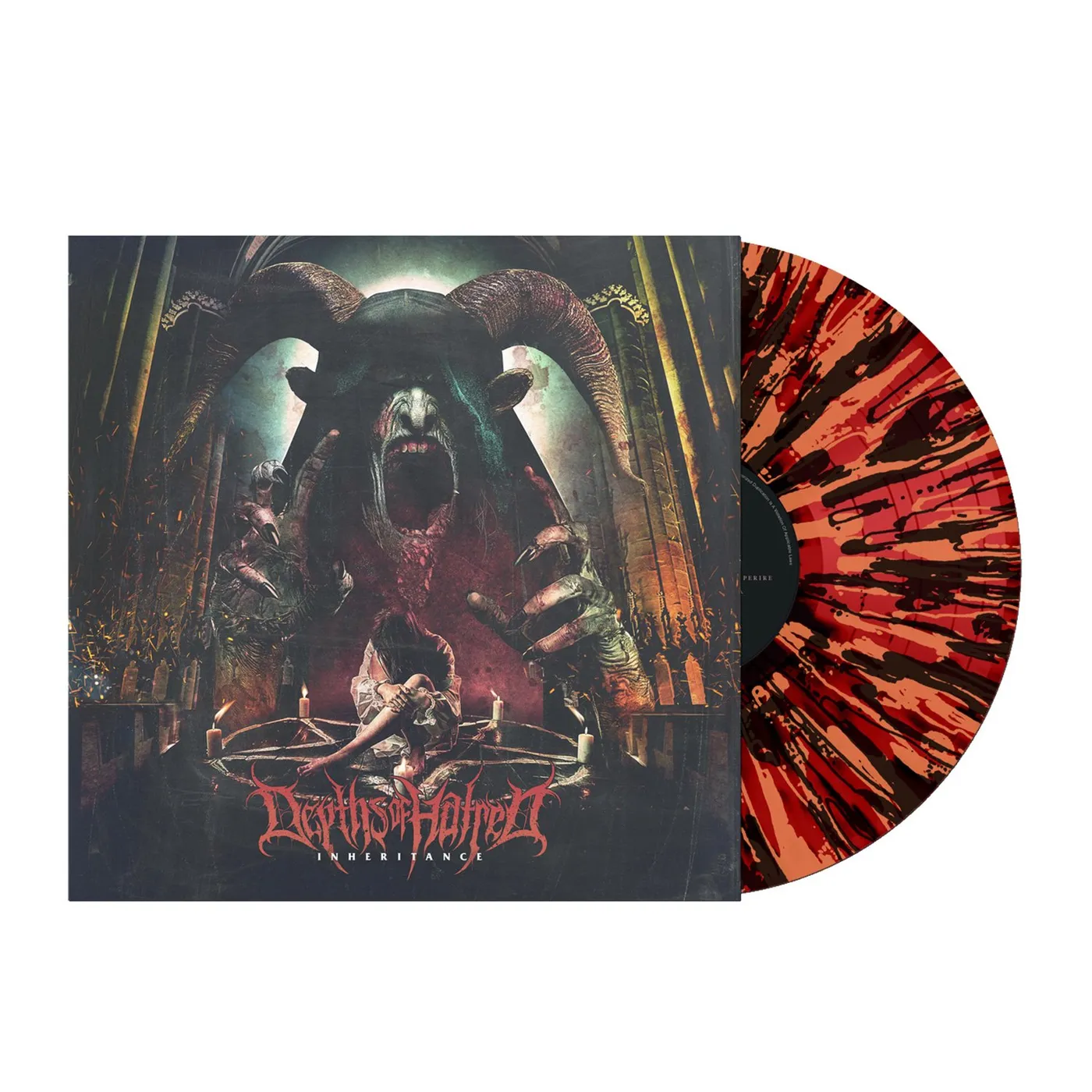 Depths of Hatred "Inheritance (Red/Orange/Black Splatter)" 12"