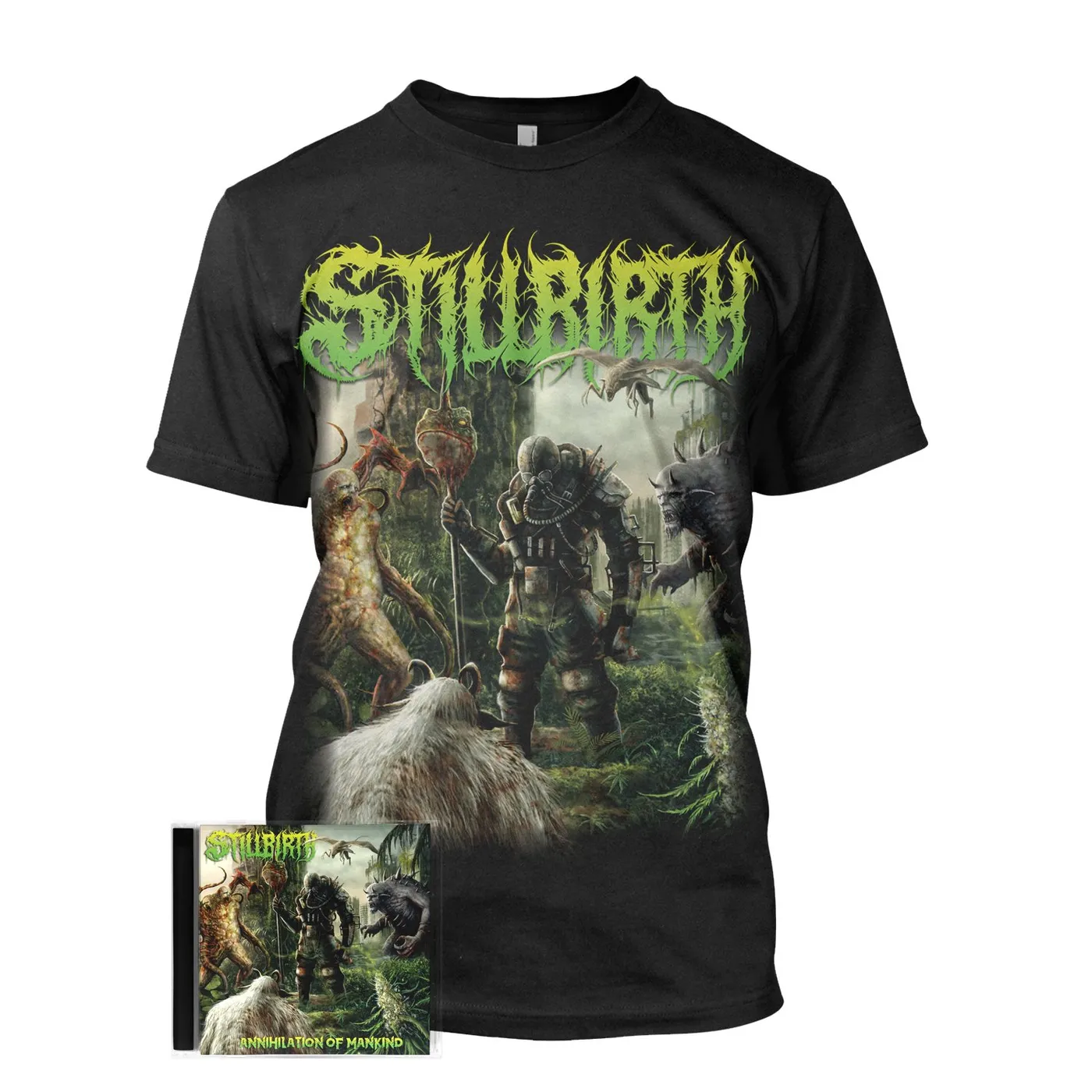 Stillbirth "Annihilation of Mankind Tee + CD Bundle" Bundle
