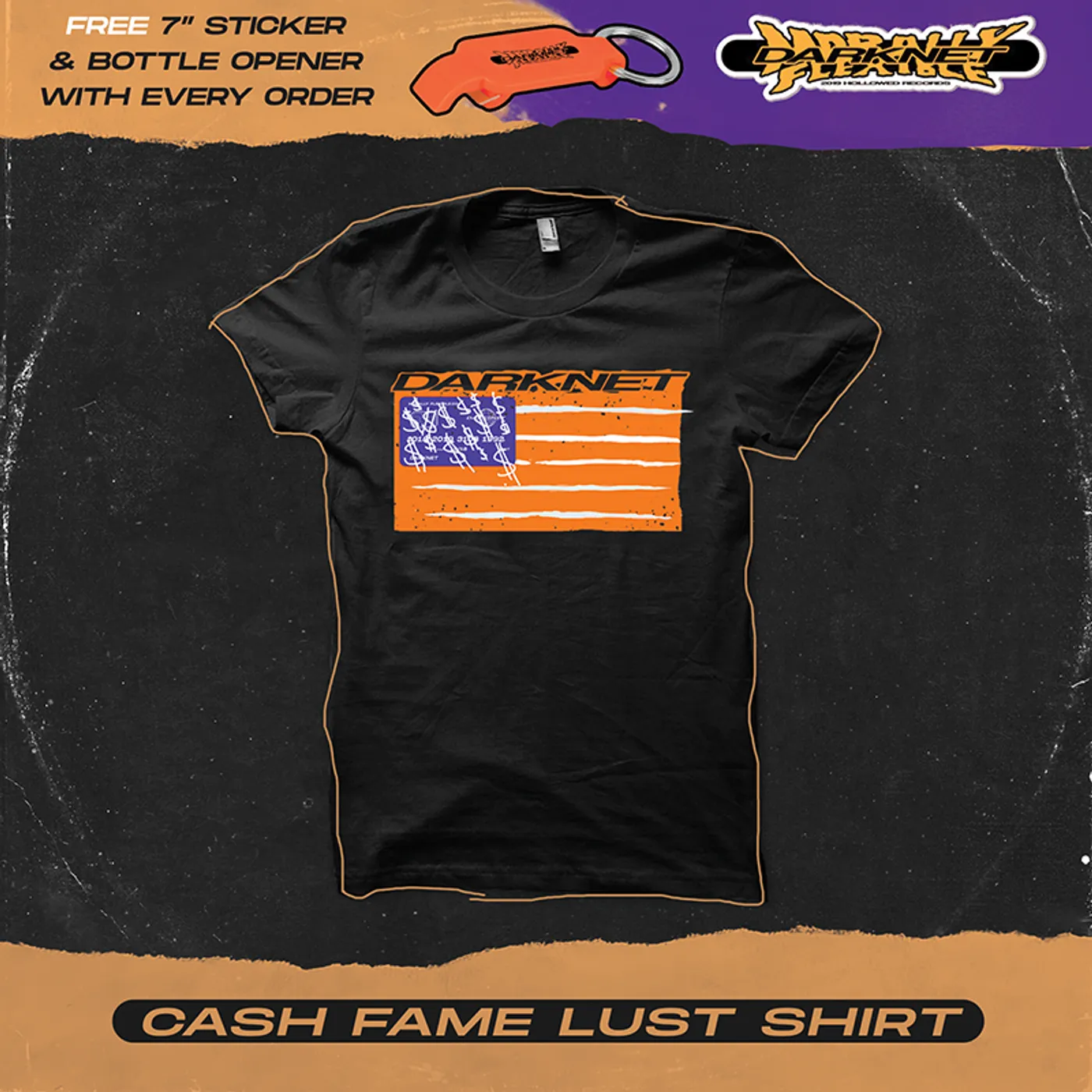 Darknet "Cash Fame Lust Tee" Bundle