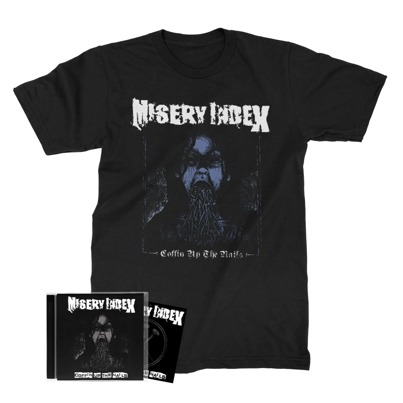 Misery Index "Coffin Up Tee/CD/Sticker Bundle" Bundle