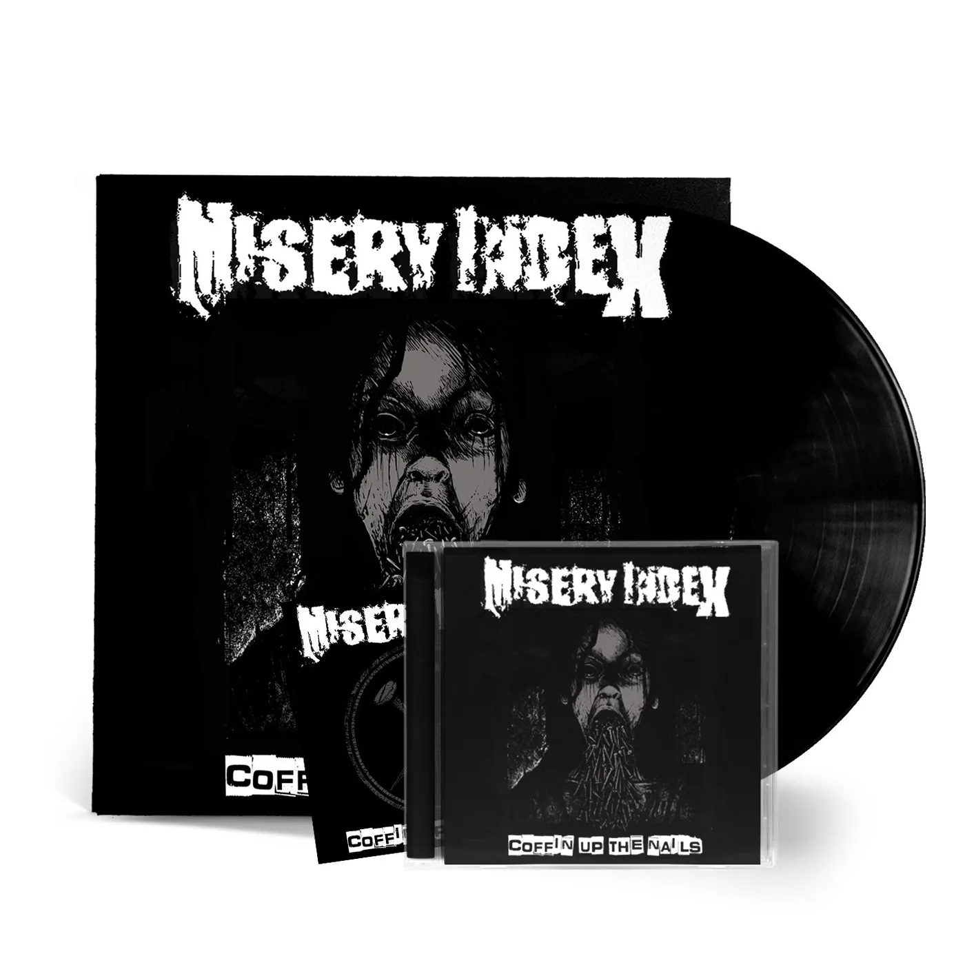 Misery Index "Coffin Up LP/CD/Sticker Bundle" Bundle