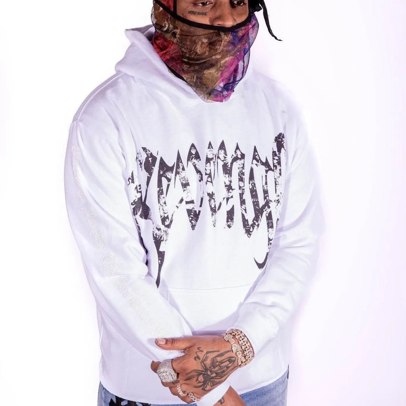 Juice WRLD Revenge X 999 Collage Hoodie White