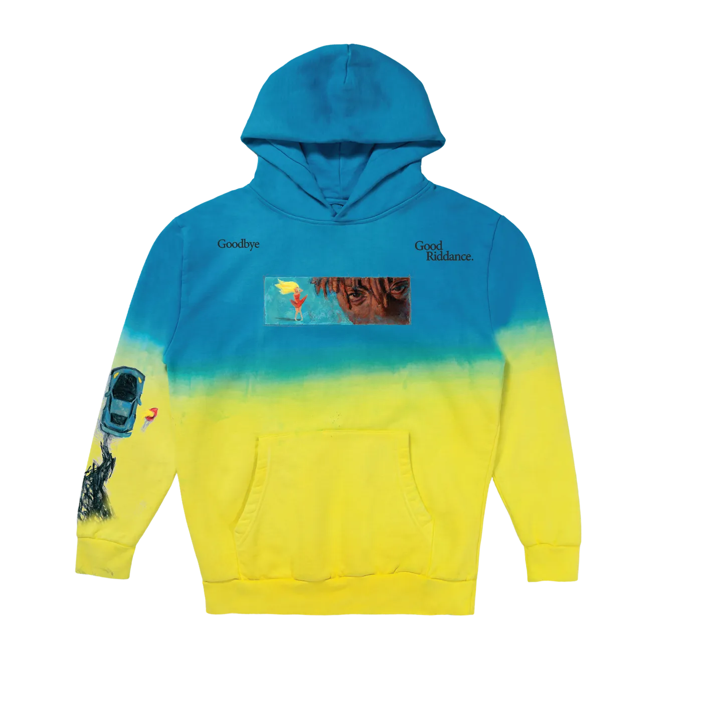 Juice WRLD REAR VIEW MIRROR OMBRE DYED HOODIE
