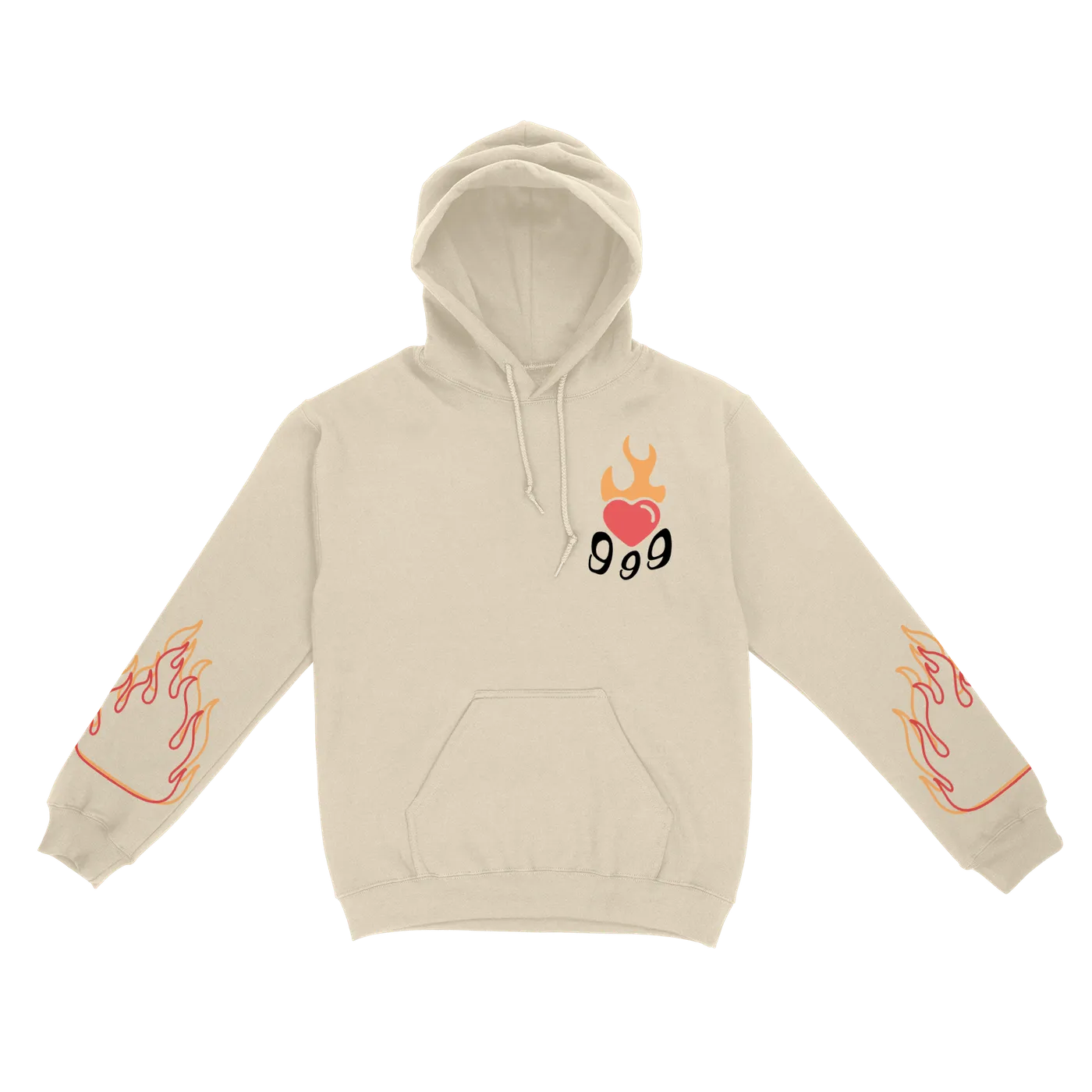 Juice WRLD Skull Puff Print Hoodie (TAN)