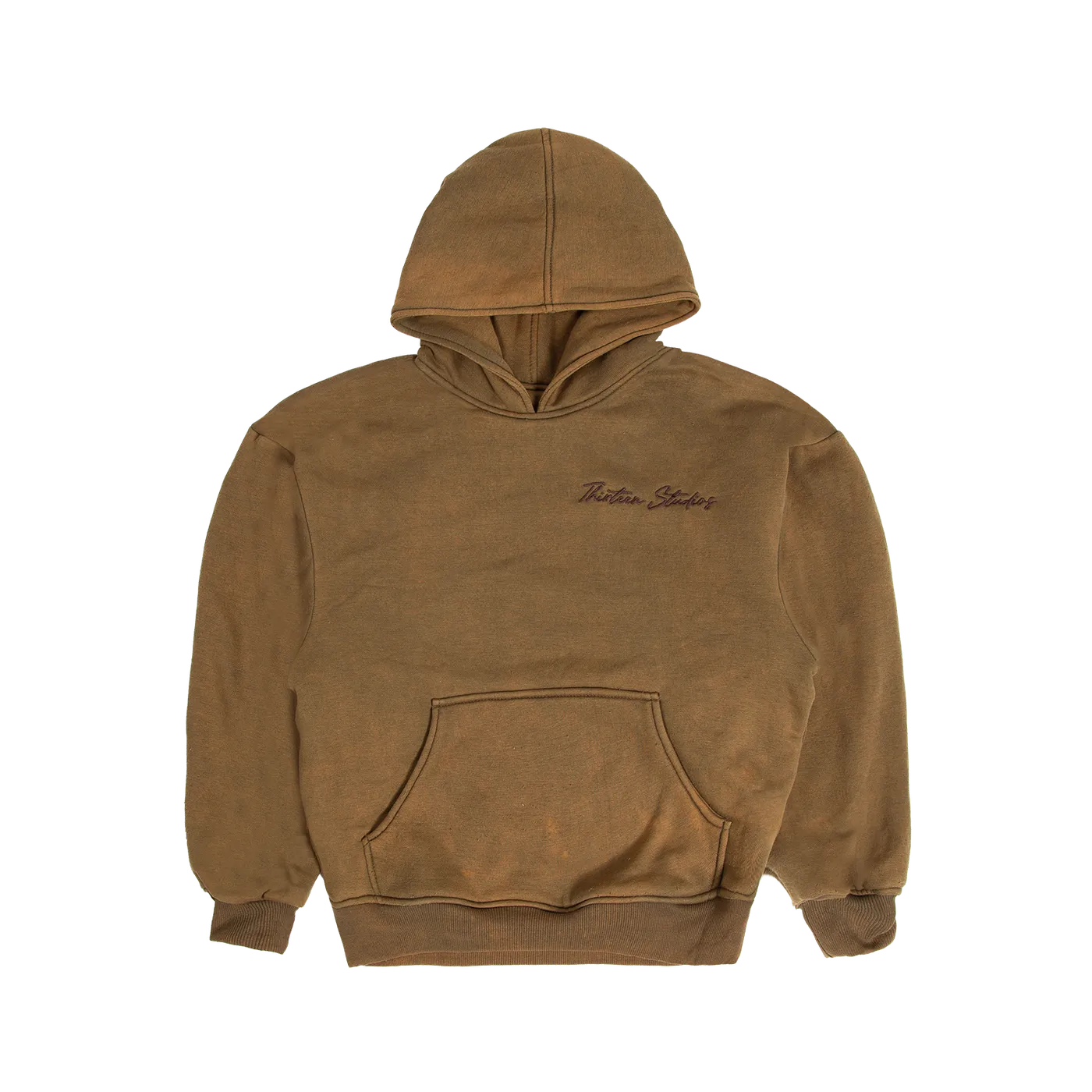 Juice WRLD THIRTEEN STUDIOS DOUBLE LAYER HOODIE LEAF BROWN