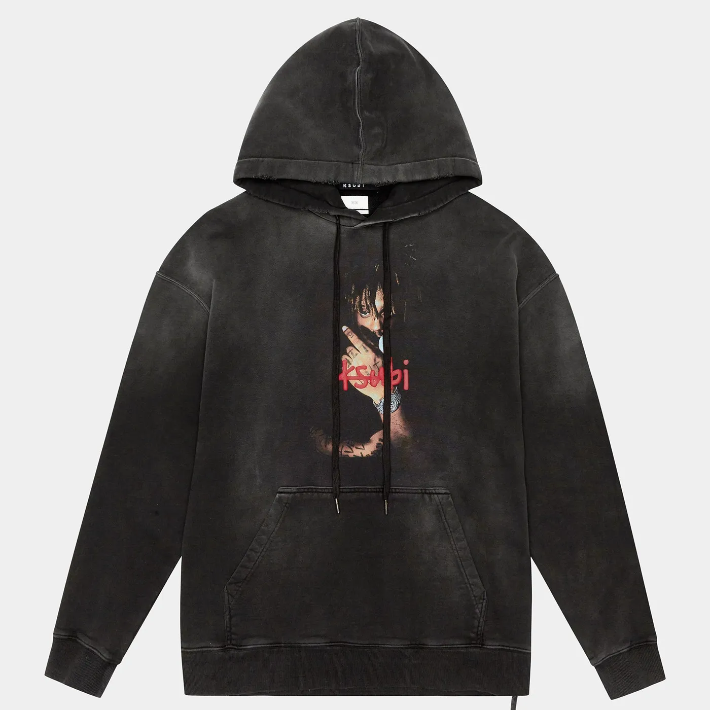 999 JUICE WRLD BIGGIE HOODIE JET BLK FADE