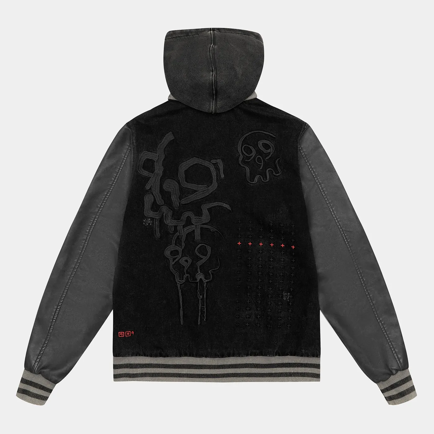 Juice WRLD 999 KOLLEGE JACKET - FADED BLACK