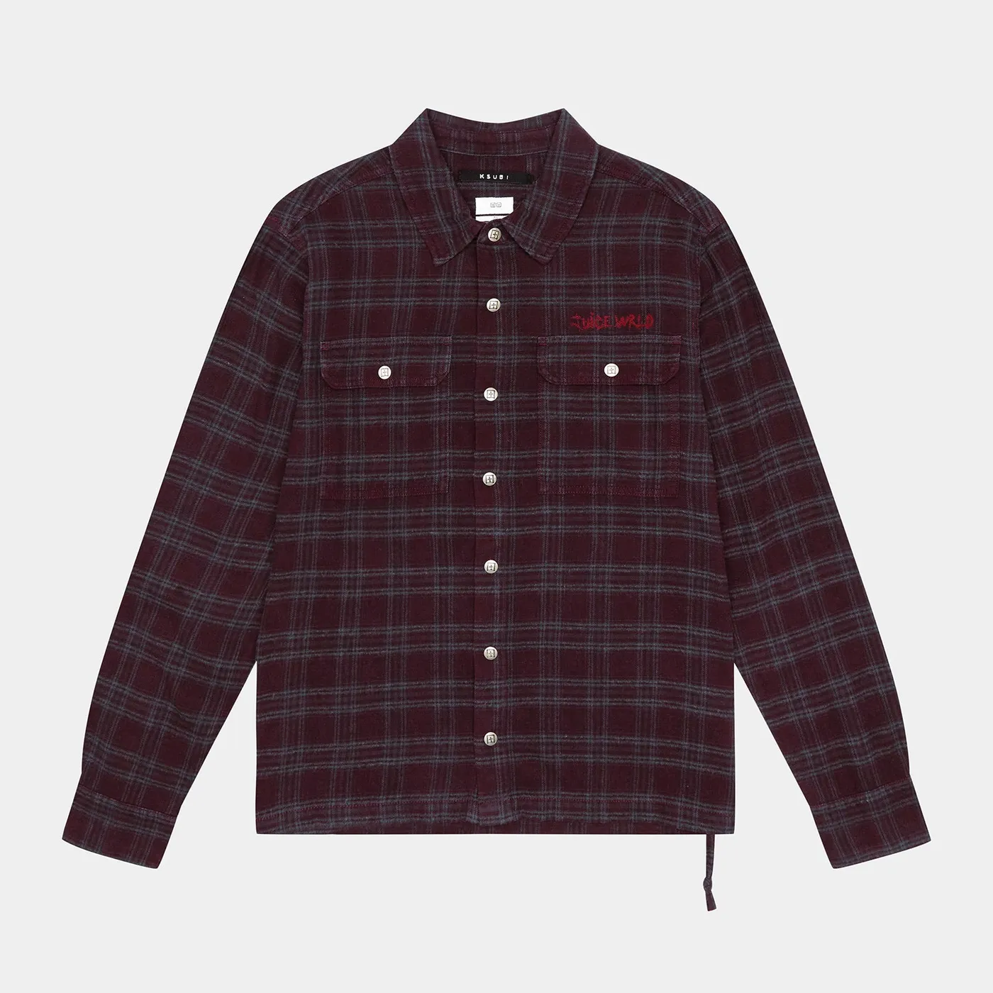 Juice WRLD SPLICED 999 LS SHIRT - HALF TONE CHECK