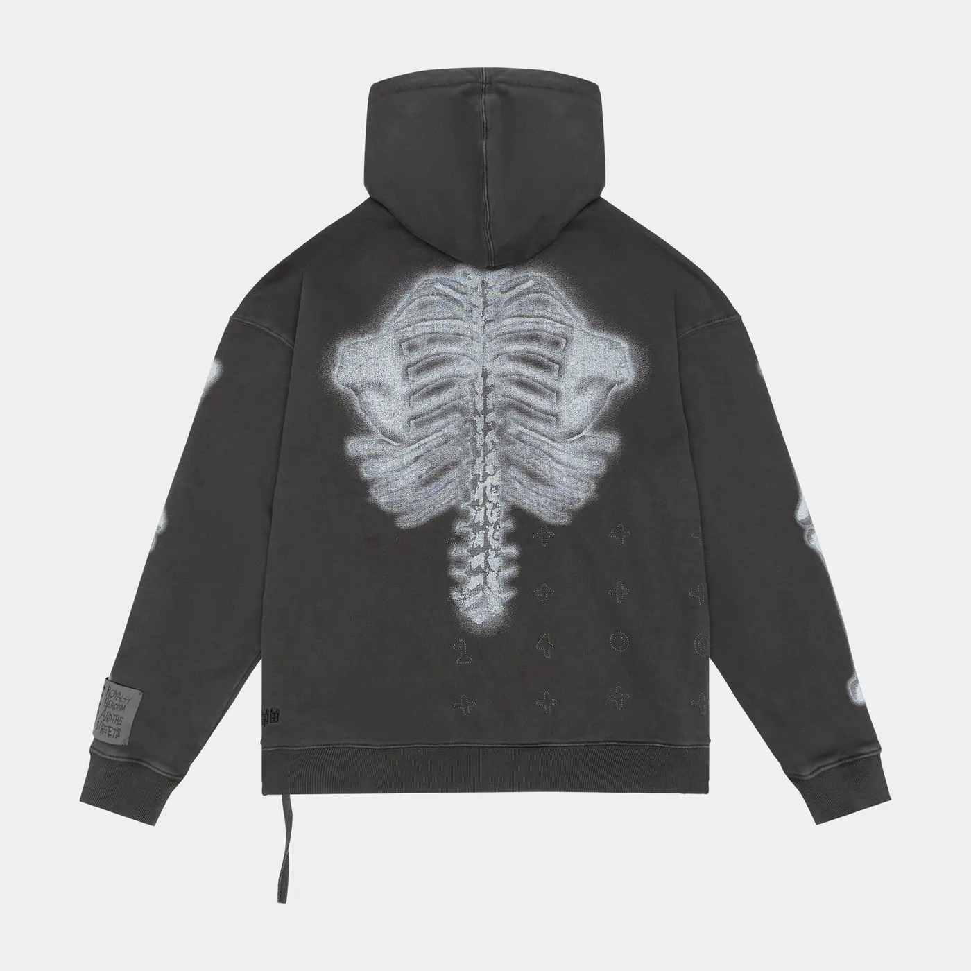 Trippie Redd Skeleton Biggie Hoodie Faded Black