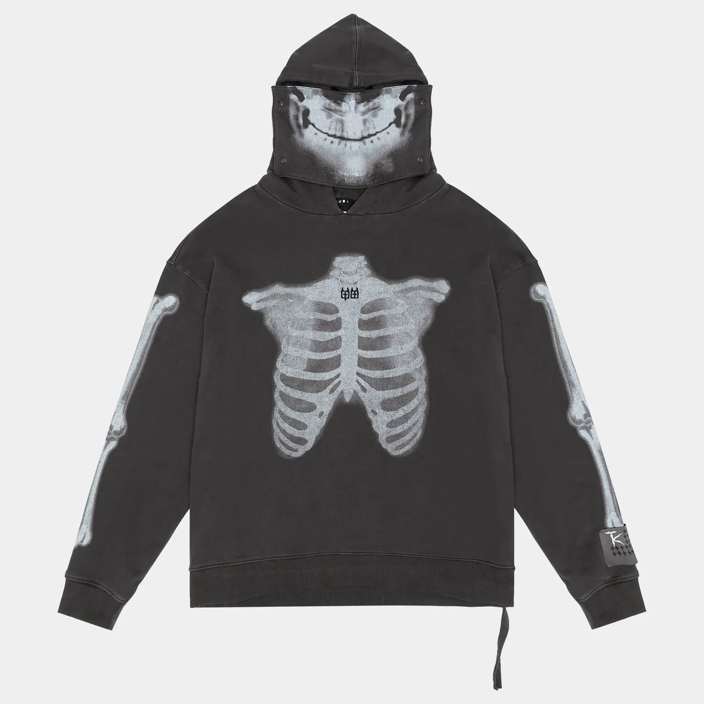 Trippie Redd Skeleton Biggie Hoodie Faded Black