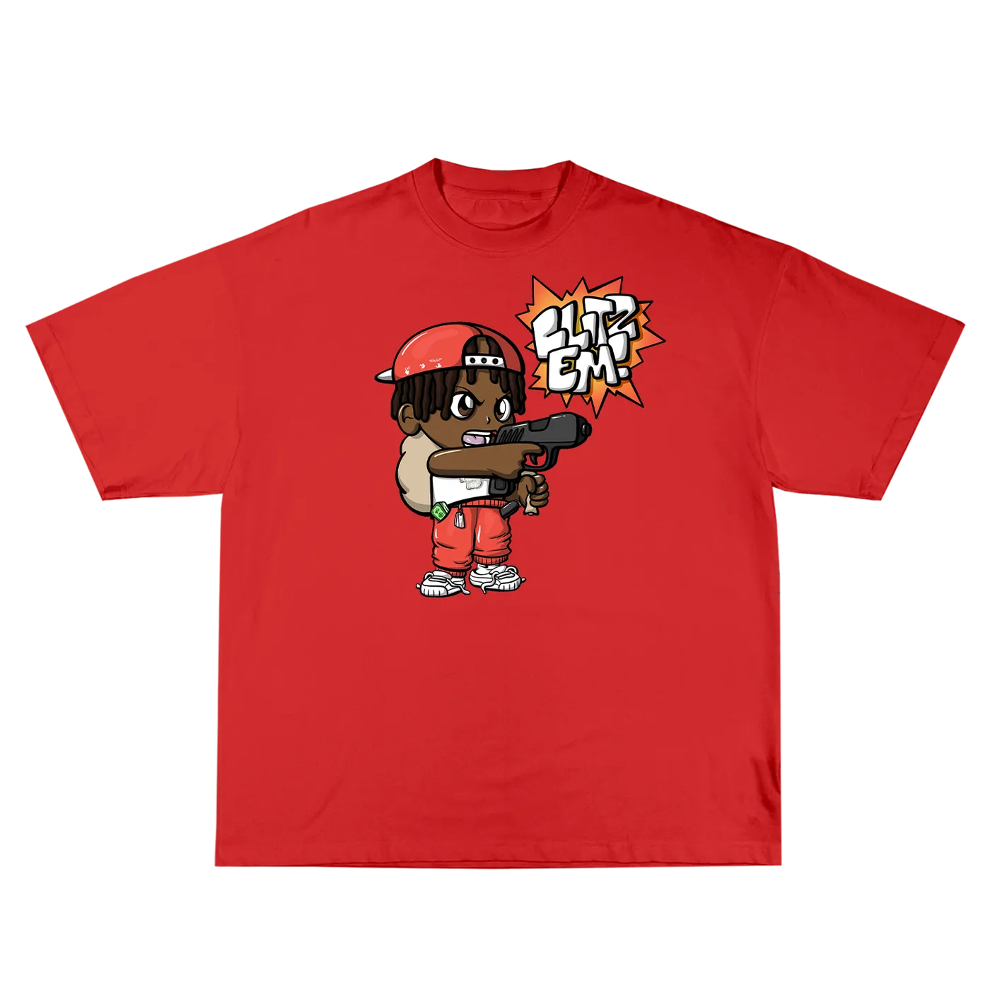 Lil Tjay Blitz Em Tee Red