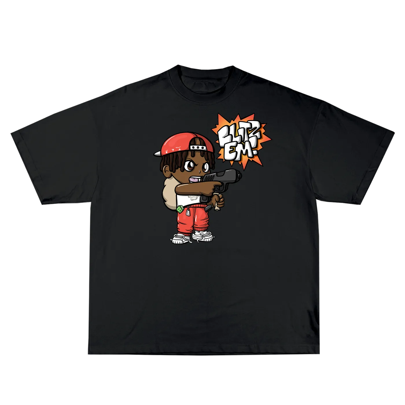 Lil Tjay Blitz Em Tee Black