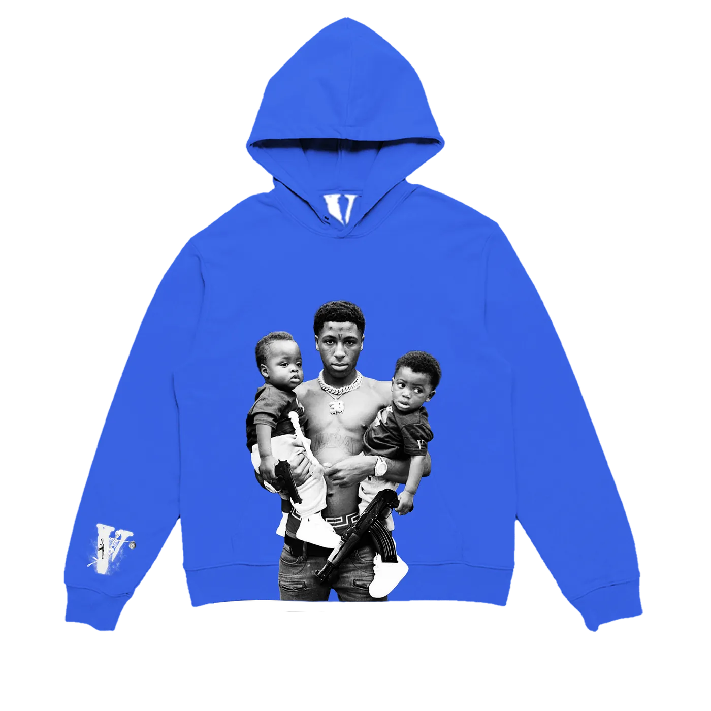YoungBoy Never Broke Again YoungBoy NBA X VLONE Kacey Talk Hoodie in Blue