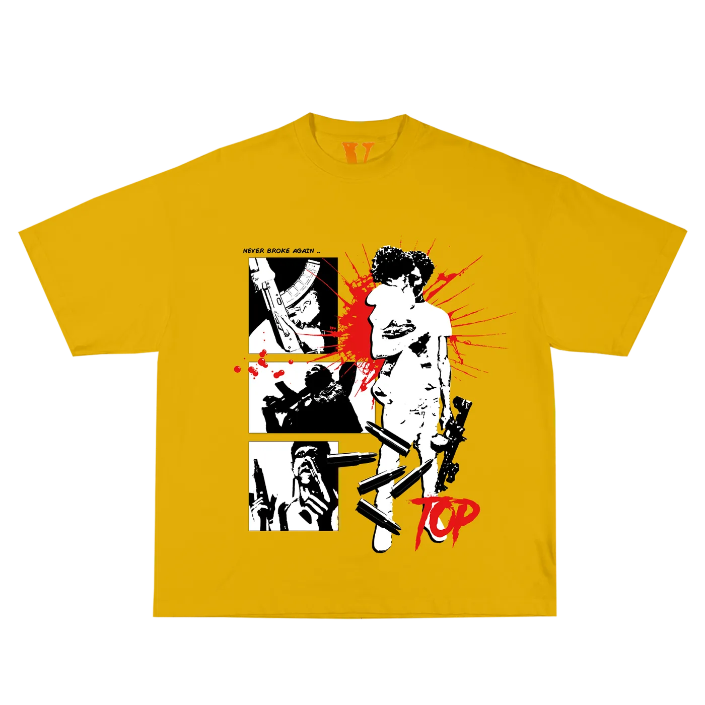 YoungBoy Never Broke Again YoungBoy NBA X VLONE House Arrest Tee in Yellow