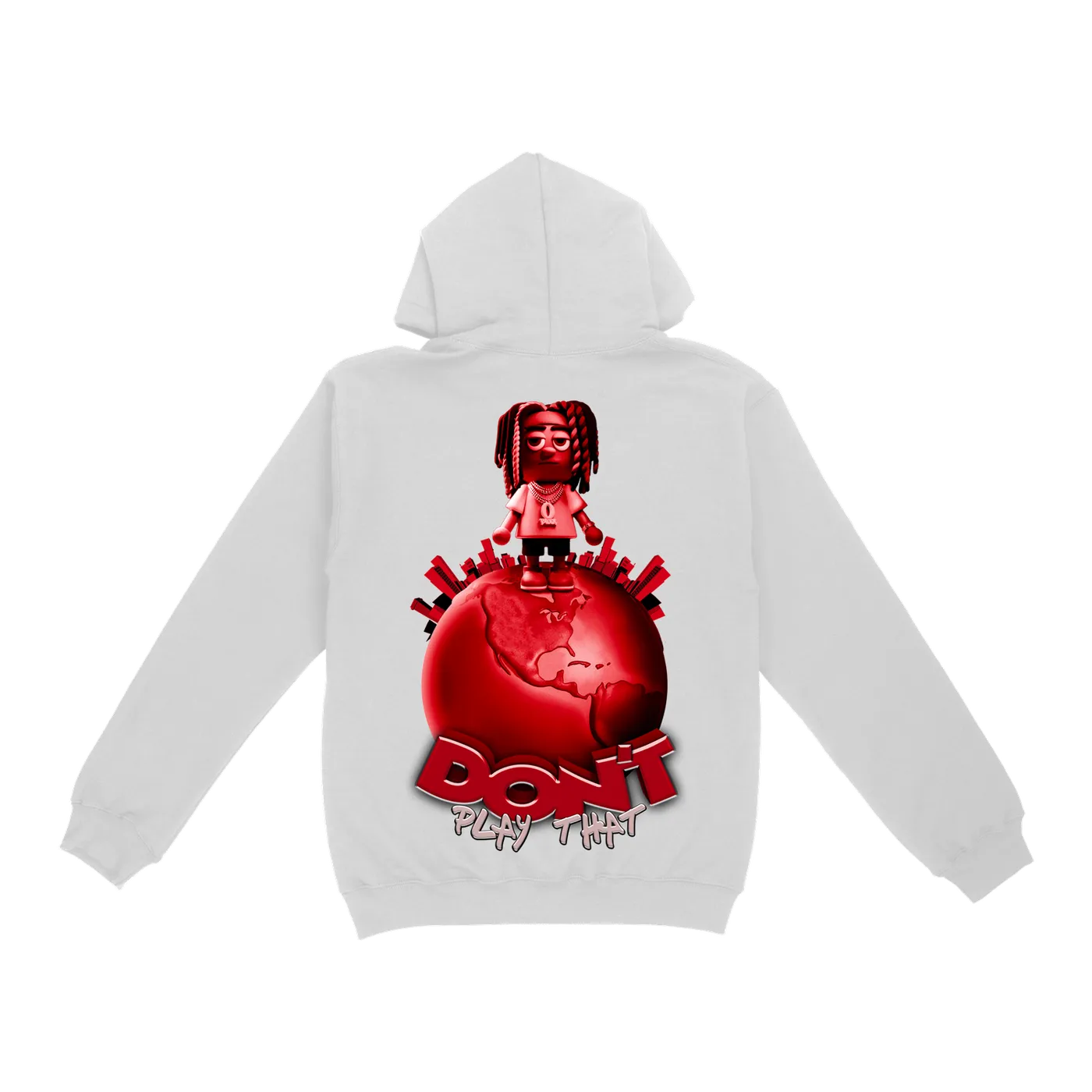 King Von Top of The World Hoodie White