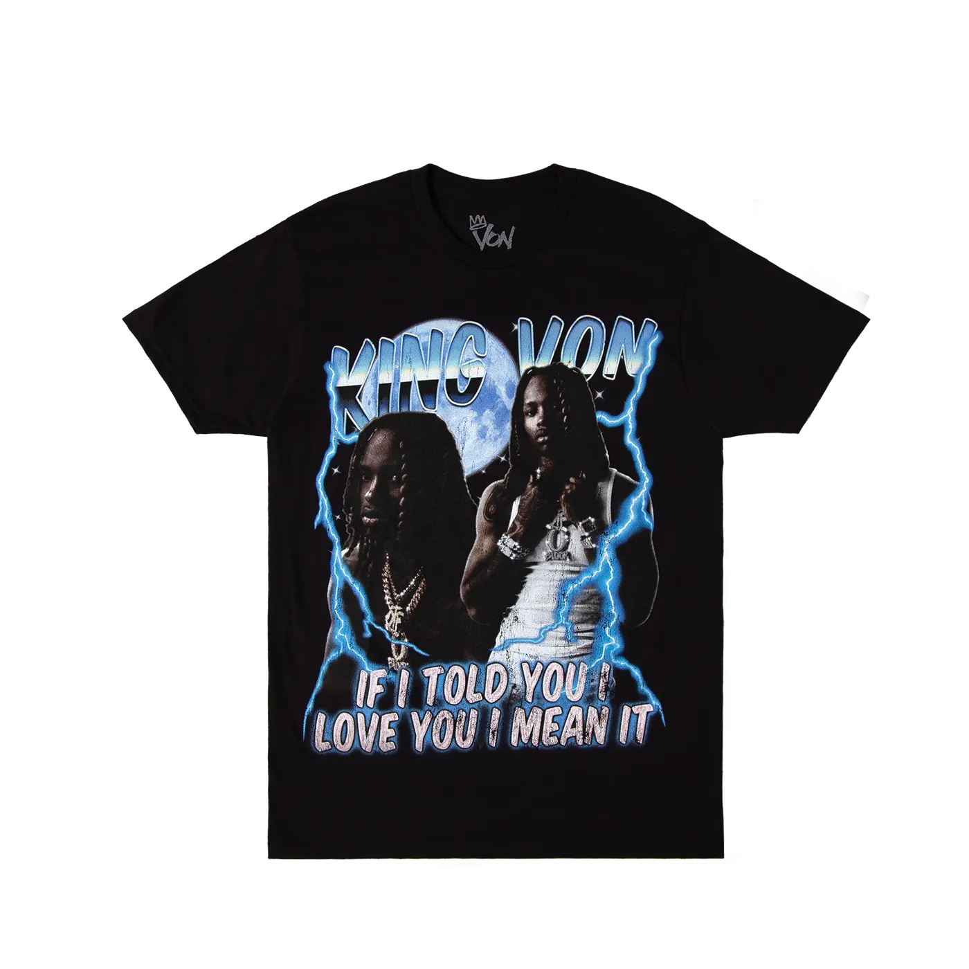 King Von BEAMING TEE Black