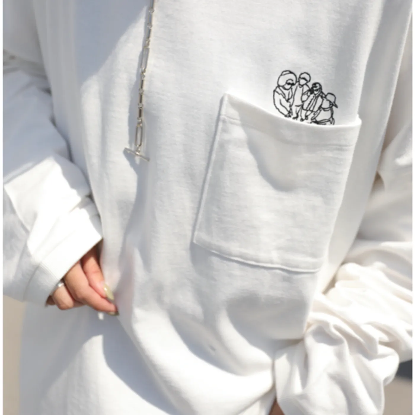 Neighbors Complain nbcp long sleeve t-shirt feat.antiqua (white)