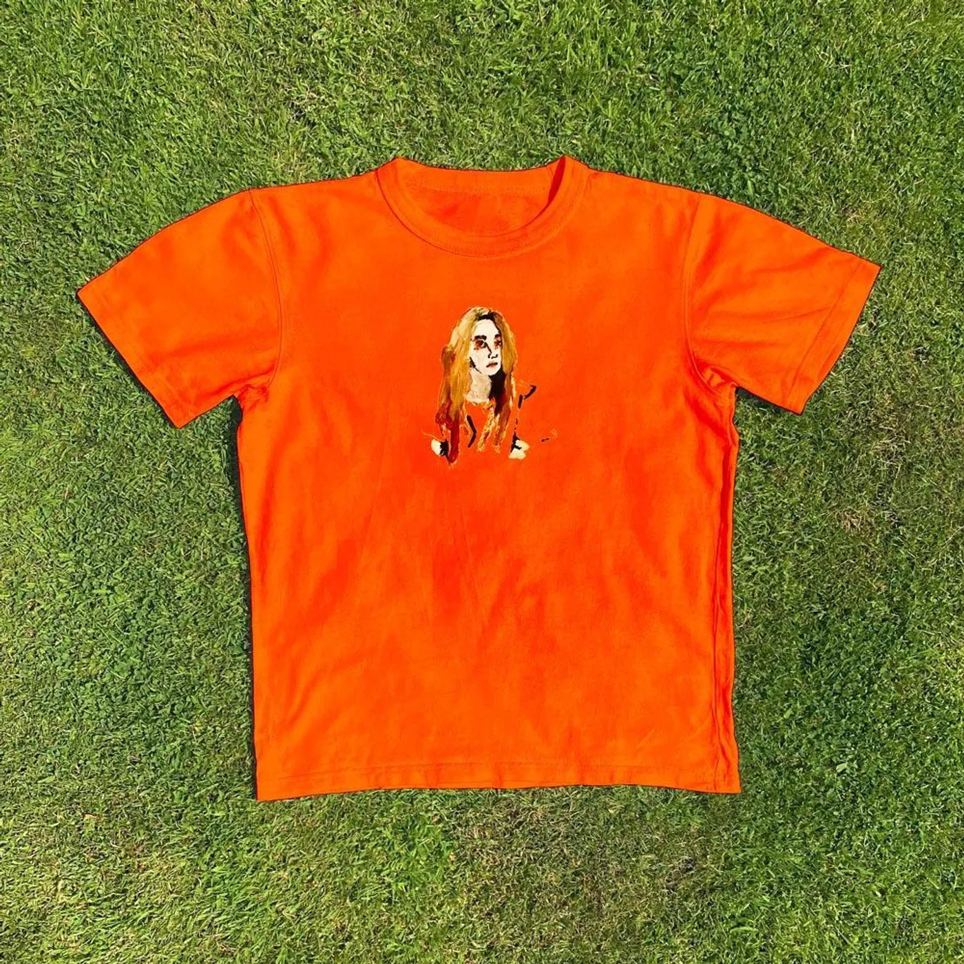 Delilah Montagu Portrait Orange Tee