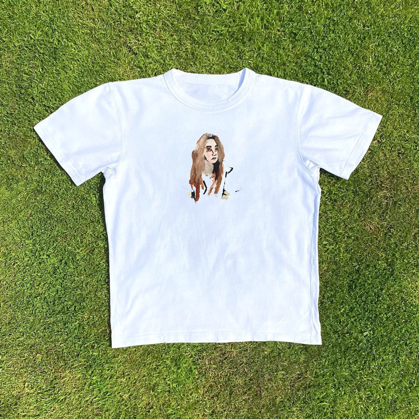 Delilah Montagu Portrait White Tee