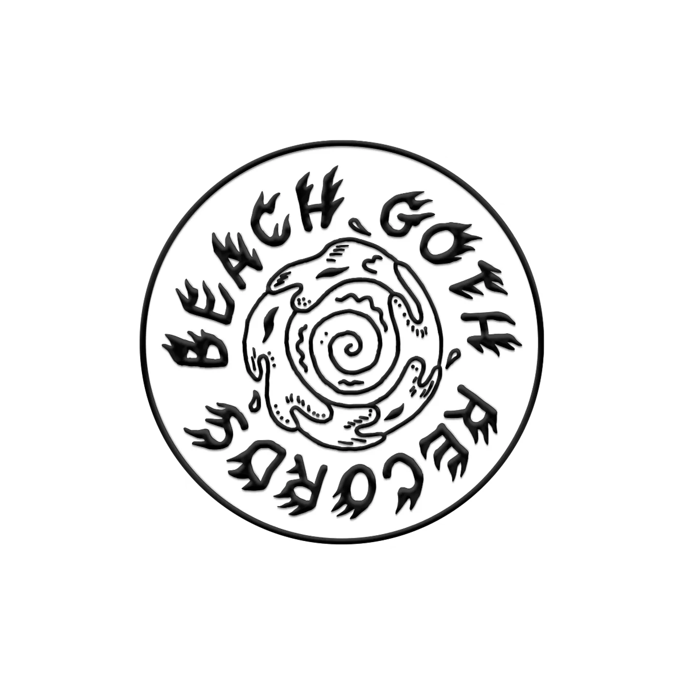 The Growlers Beach Goth Records Enamel Pin