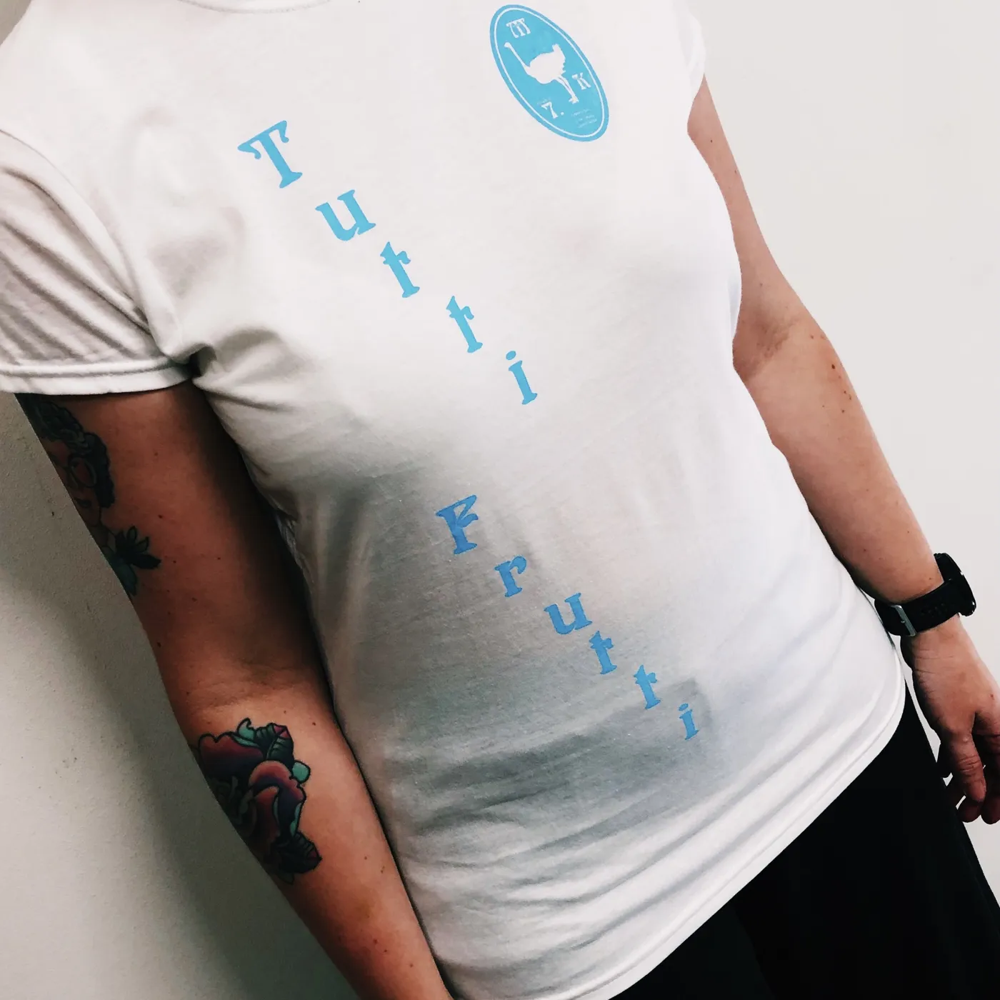 Markus Krunegård Tutti Frutti/Emblem Women's T-shirt White/Blue