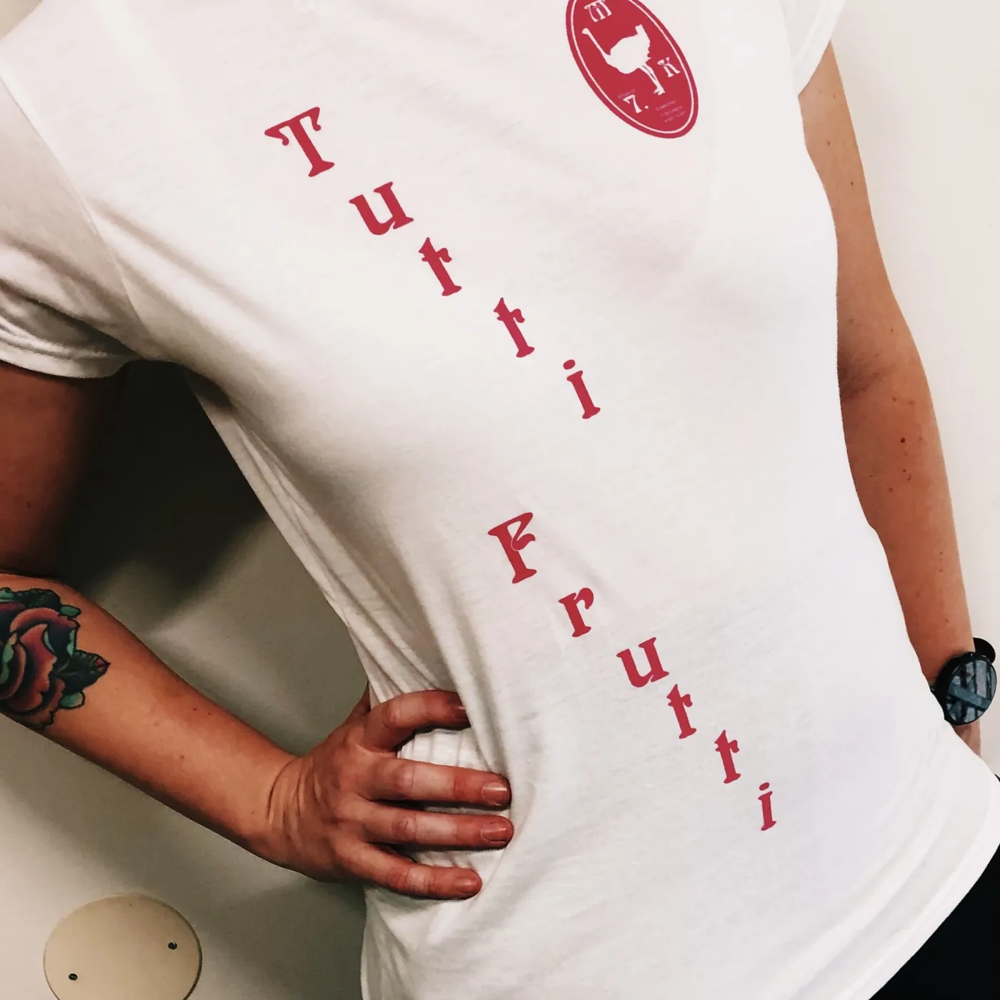 Markus Krunegård Tutti Frutti/Emblem Women's T-shirt White/Pink