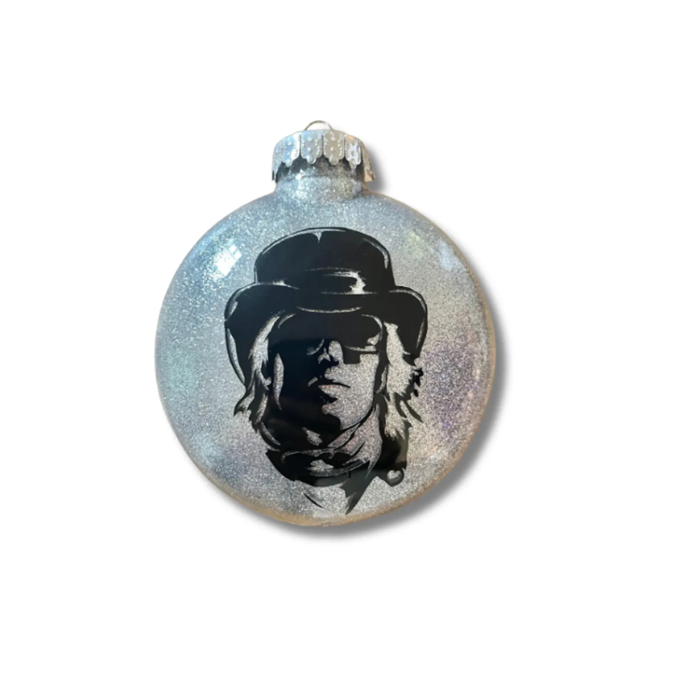 TacoExplosions Silver Glitter Tom Petty Ornament