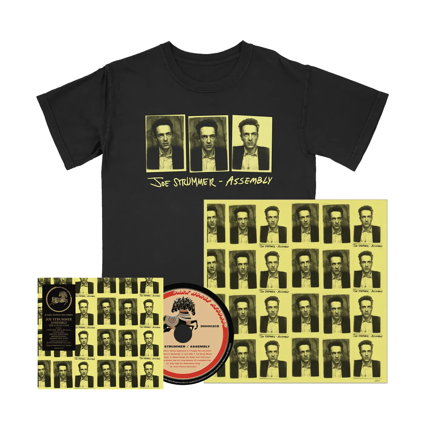 Joe Strummer Deluxe Assembly Bundle - CD, Exclusive Litho Art Print & T-Shirt