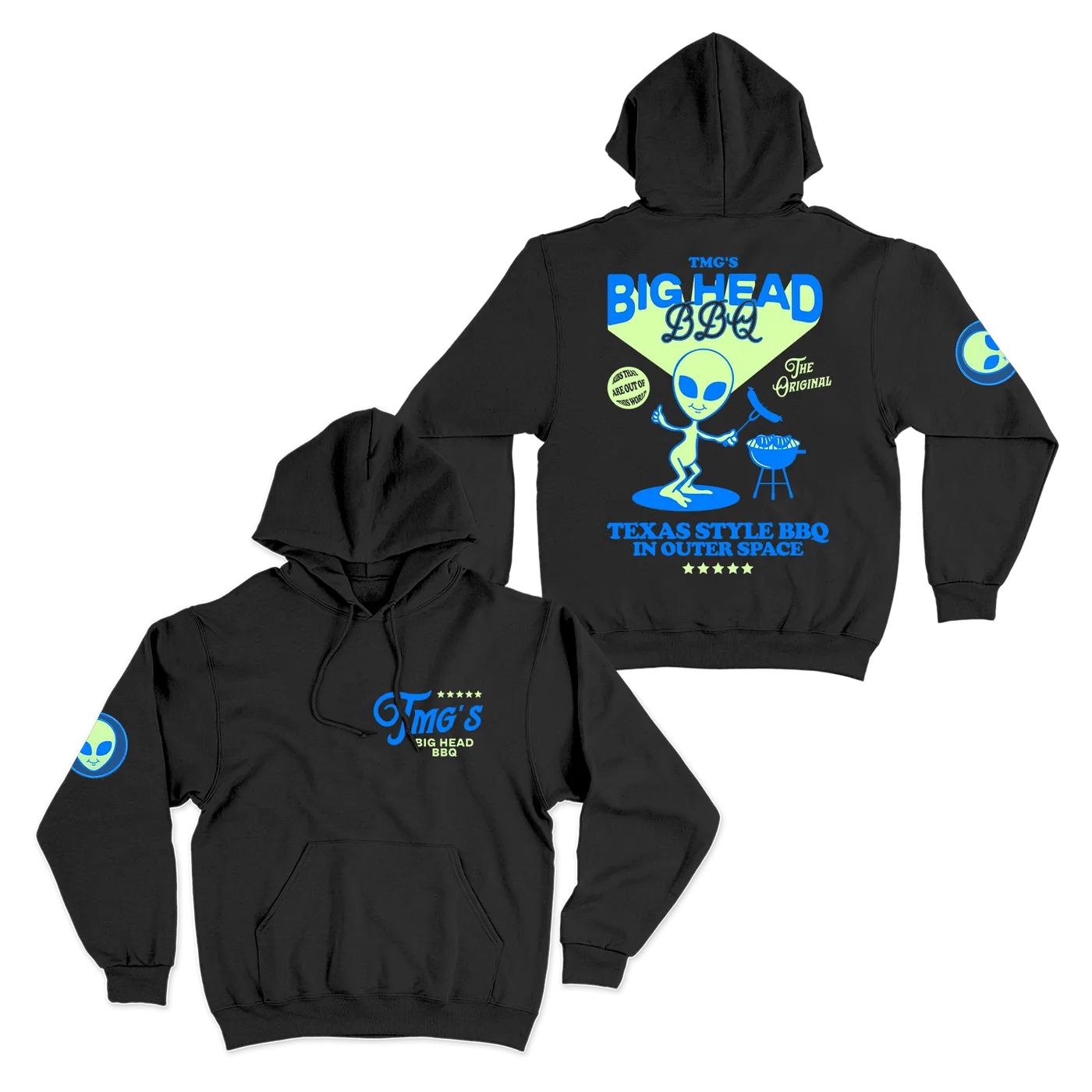Tiny Meat Gang Big Head BBQ Black Hoodie