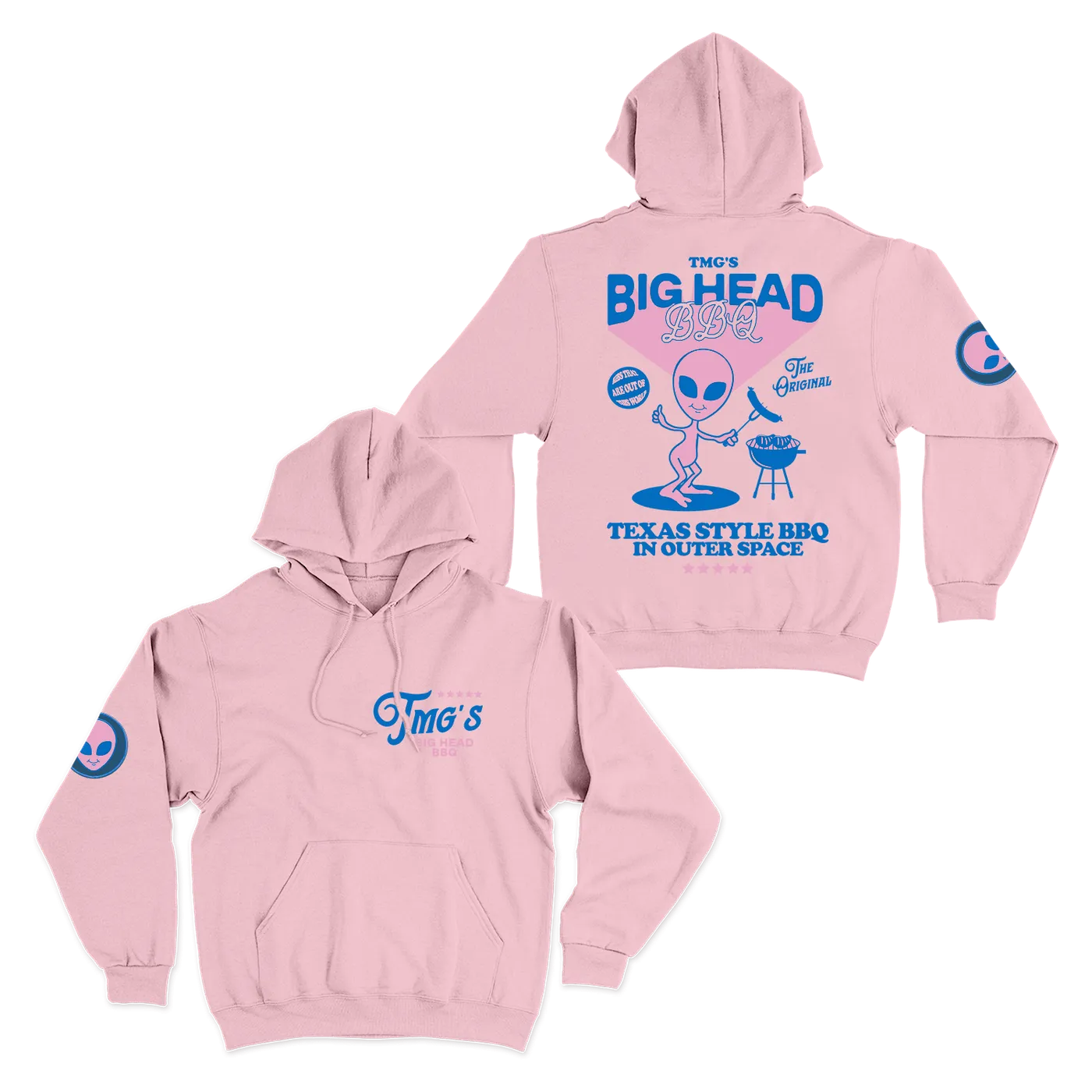 Tiny Meat Gang Big Head BBQ Pink Hoodie
