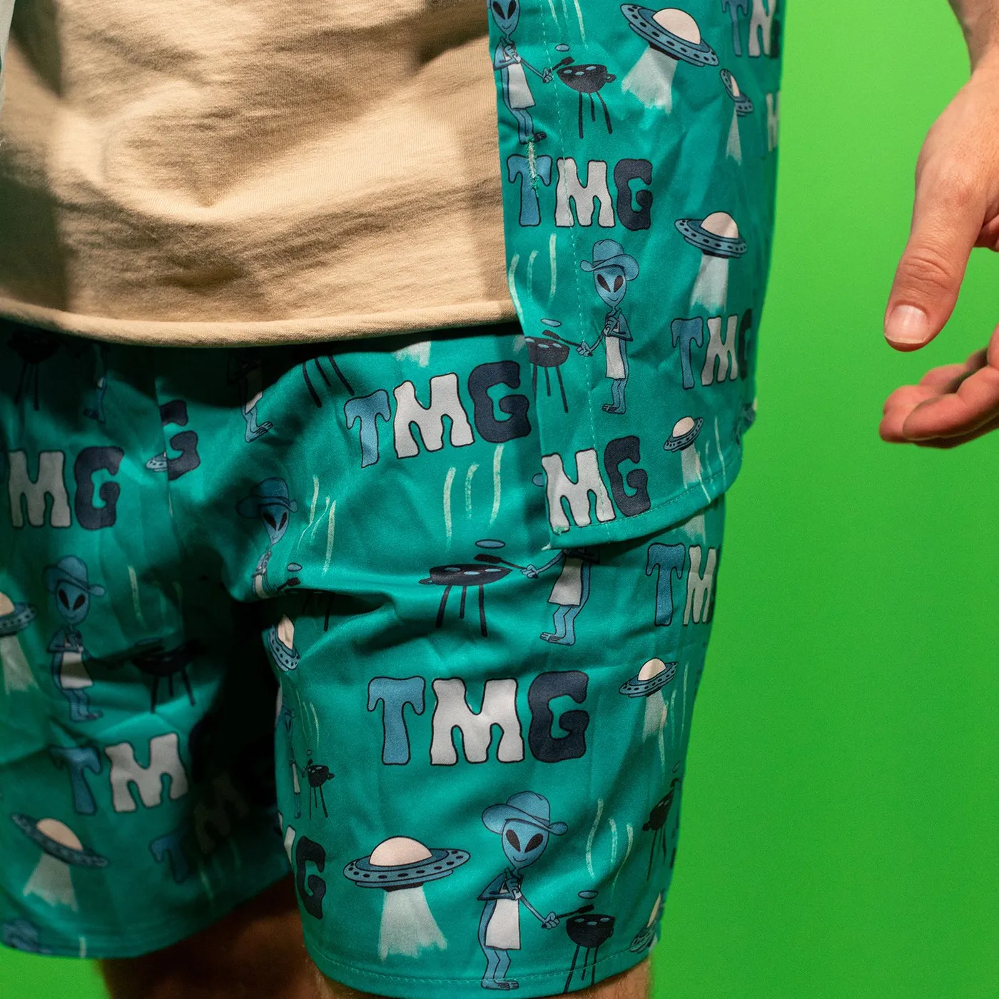 Tiny Meat Gang TMG Hawaiian Teal Shorts