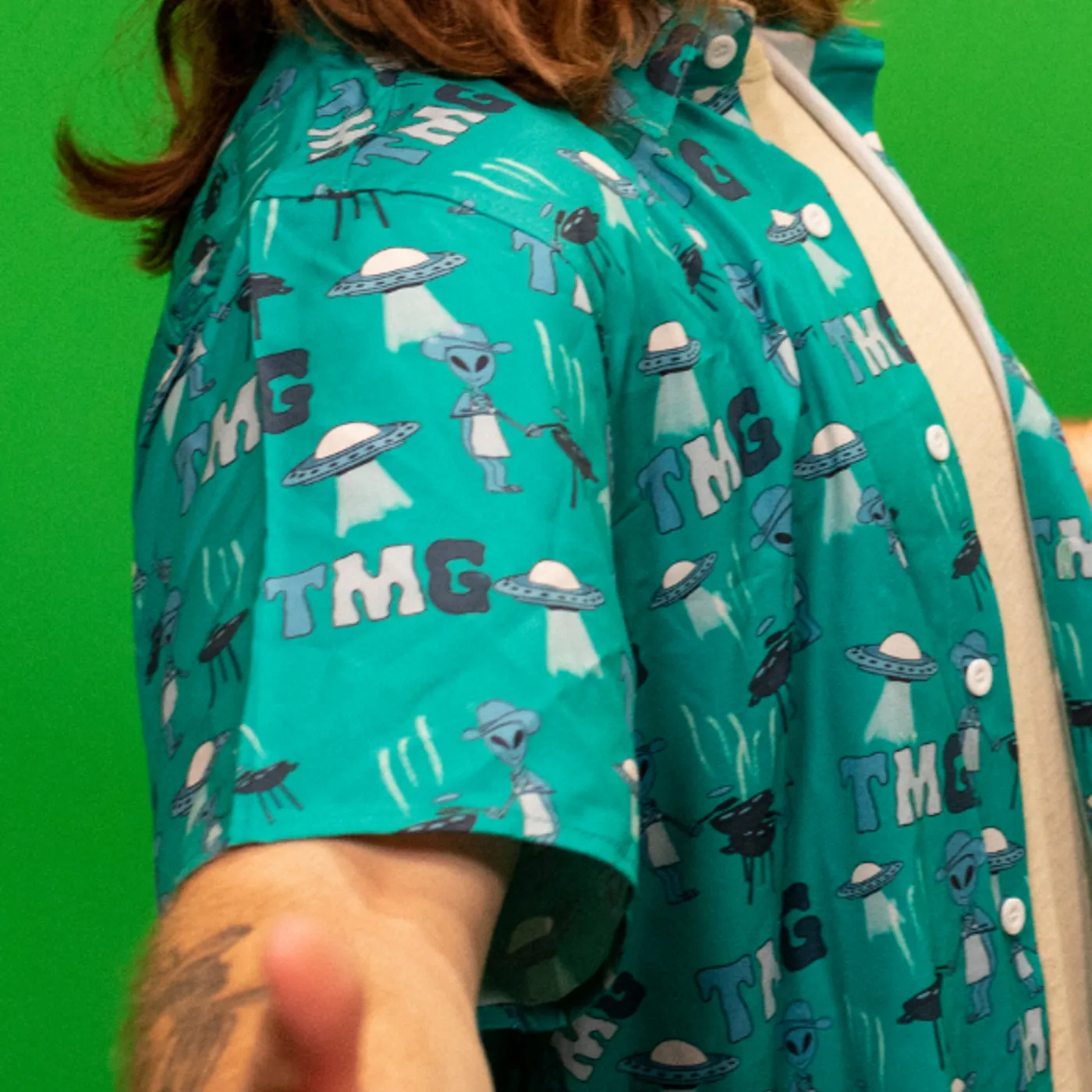 Tiny Meat Gang TMG Hawaiian Teal Shirt