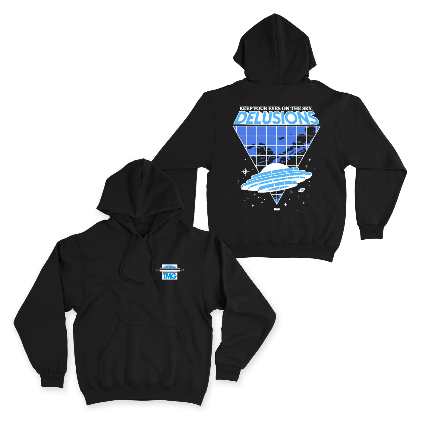 Tiny Meat Gang Delusions Expansion Black Hoodie (Blue Print)
