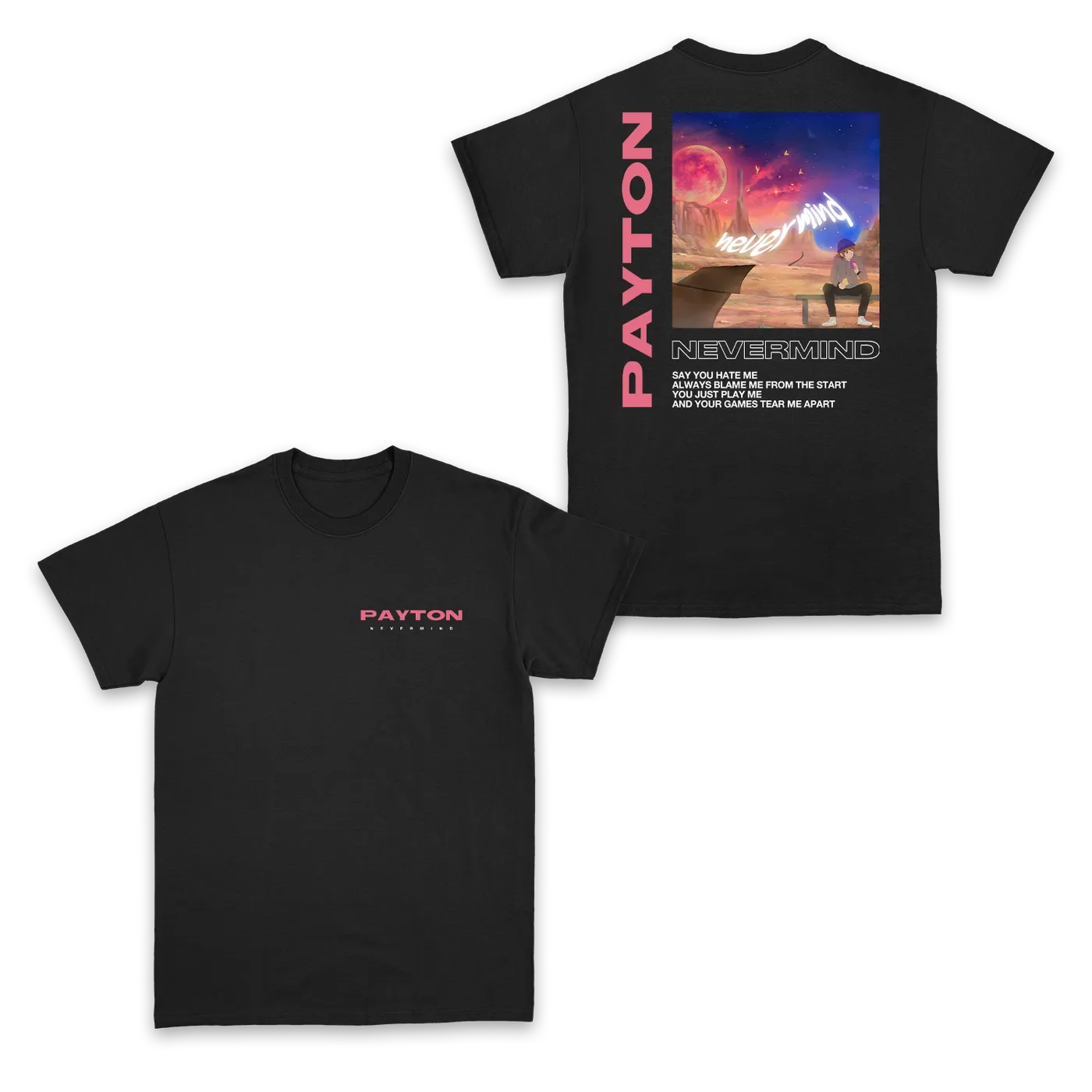 payton Nevermind Black T-Shirt