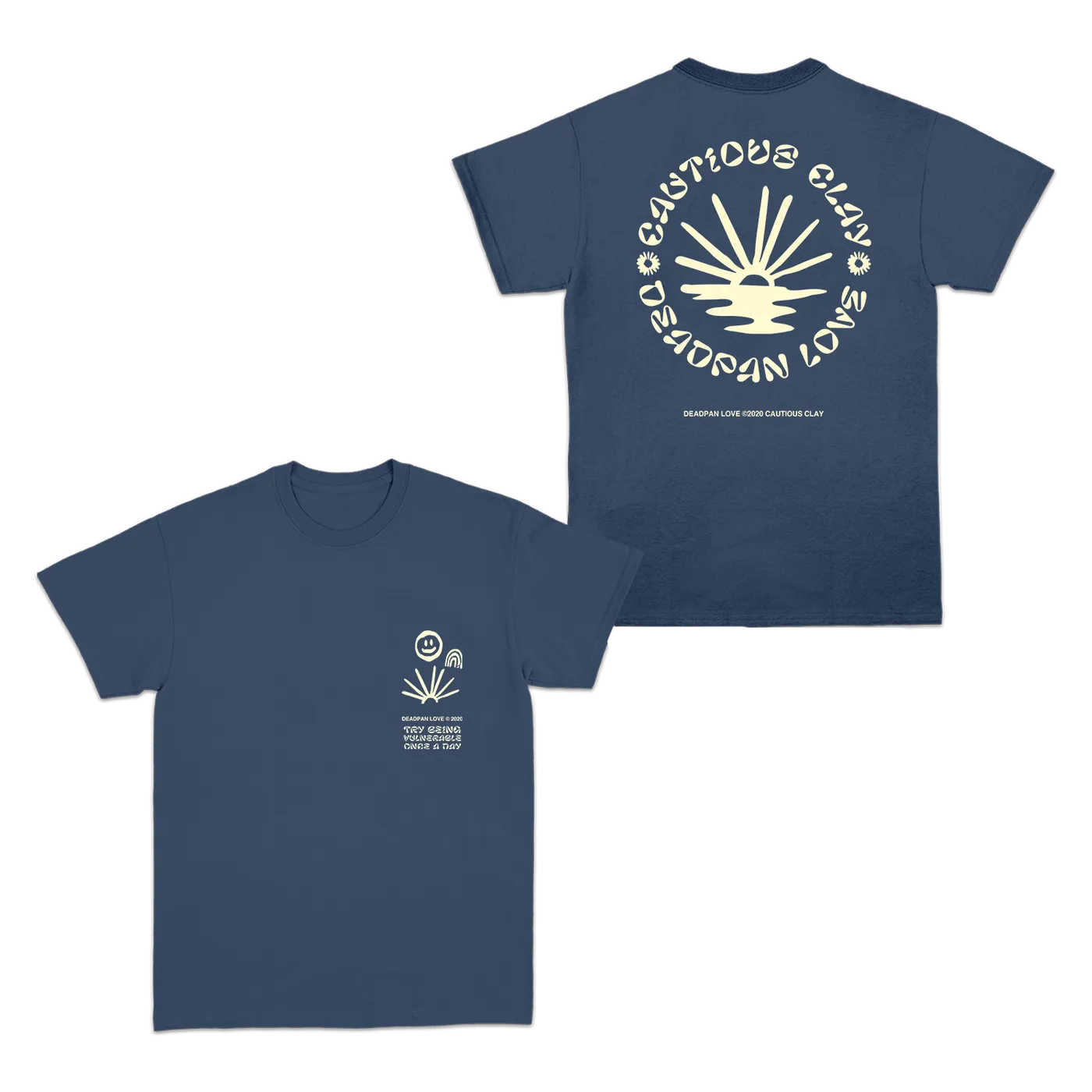 Cautious Clay Vulnerable Navy T-Shirt