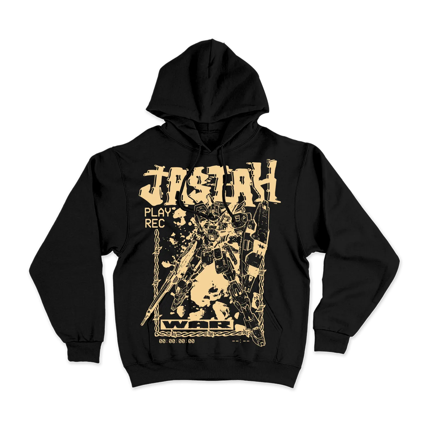 Jasiah War Robot Black Hoodie