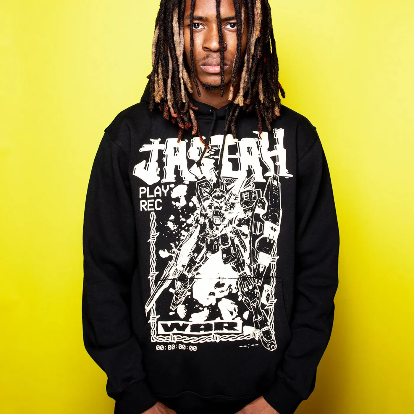 Jasiah War Robot Black Hoodie
