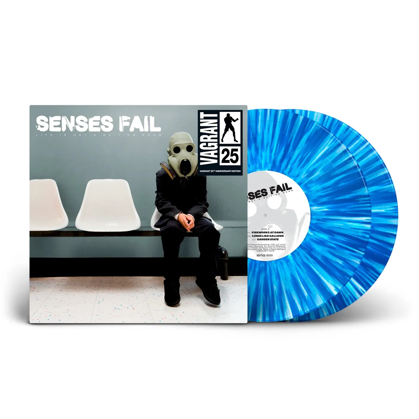 Senses Fail Life Is Not A Waiting Room 2x10" Sky Blue w/ White Splatter Vinyl
