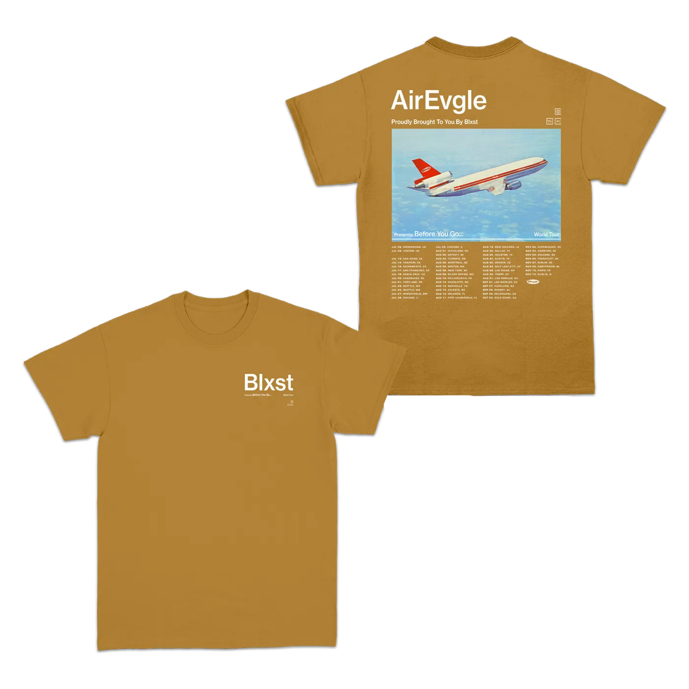 Blxst Air EVGLE Tan Tour T-Shirt