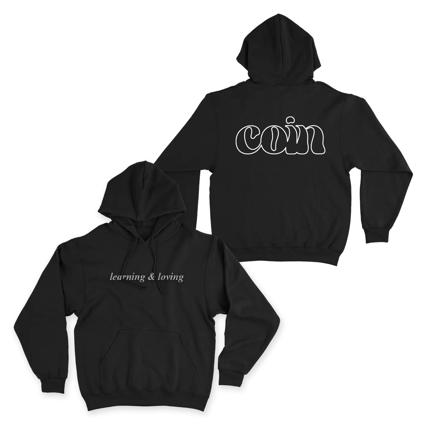 COIN Learning & Loving Black Hoodie